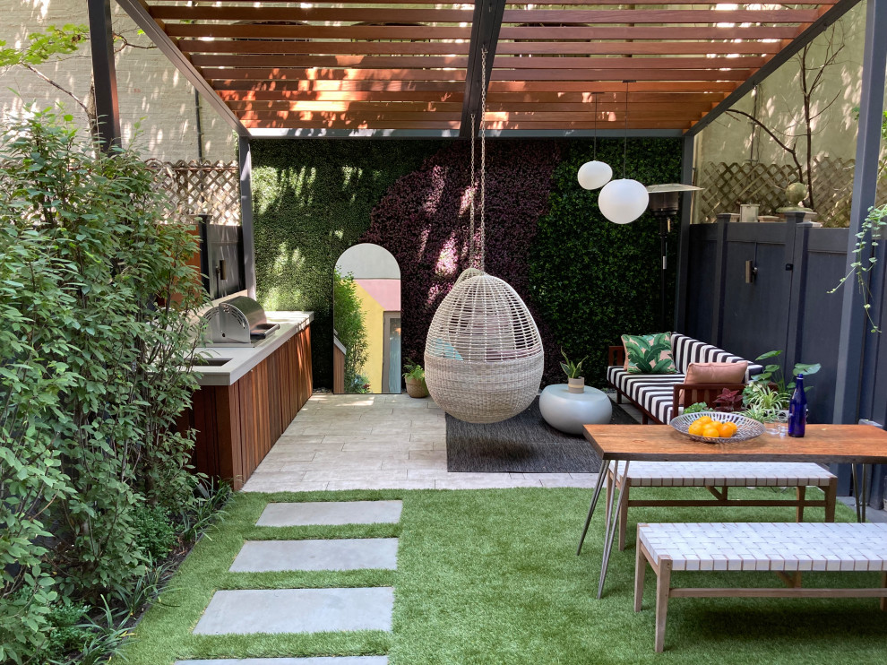 A colorful, highly customized Harlem backyard